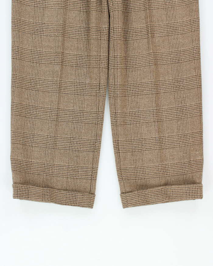 Vintage 80s Jaeger Checked Wool Trousers - W25 L30