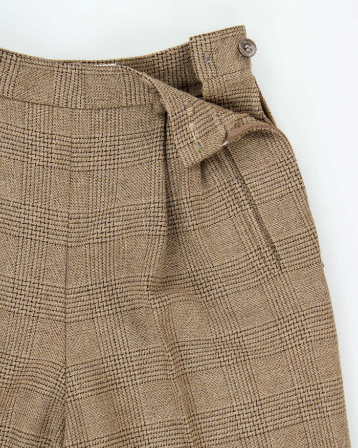 Vintage 80s Jaeger Checked Wool Trousers - W25 L30