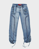 Vintage Y2k 00s Guess Lightweight Denim Look Trousers - W30 L35