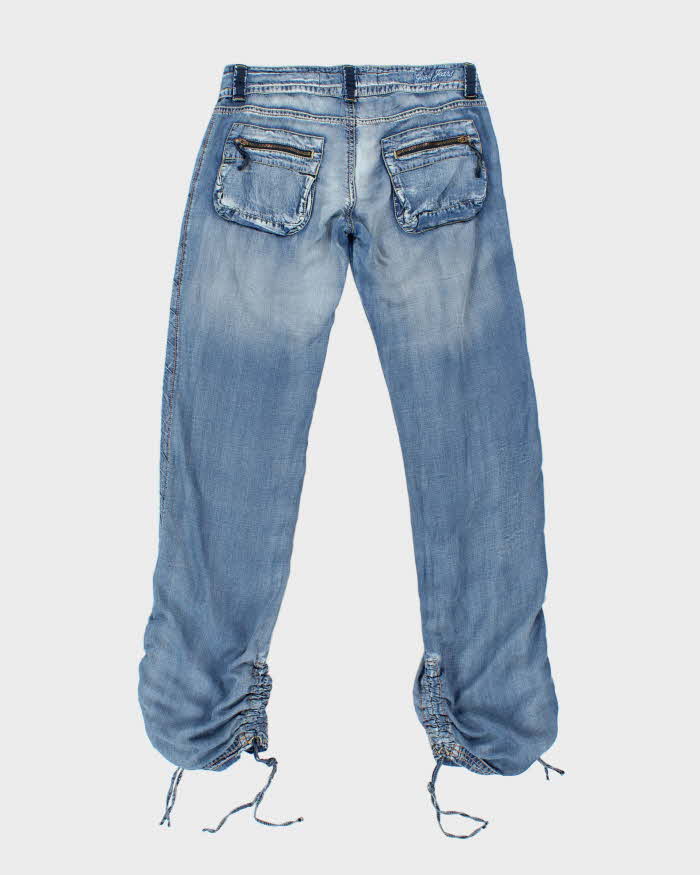 Vintage Y2k 00s Guess Lightweight Denim Look Trousers - W30 L35