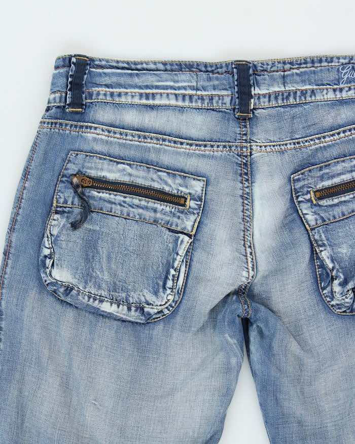 Vintage Y2k 00s Guess Lightweight Denim Look Trousers - W30 L35