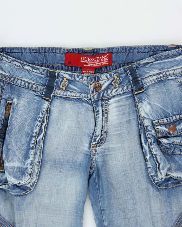 Vintage Y2k 00s Guess Lightweight Denim Look Trousers - W30 L35