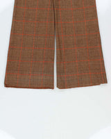 Vintage 1970s Pant Man Wool Blend Women's Flared Tweed Trousers - W26 L32