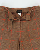 Vintage 1970s Pant Man Wool Blend Women's Flared Tweed Trousers - W26 L32