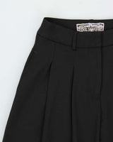 Vintage Pink Martini Women's Pleated Ultra Wide Leg Flared Trousers - W24 L30