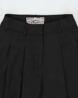 Vintage Pink Martini Women's Pleated Ultra Wide Leg Flared Trousers - W24 L30
