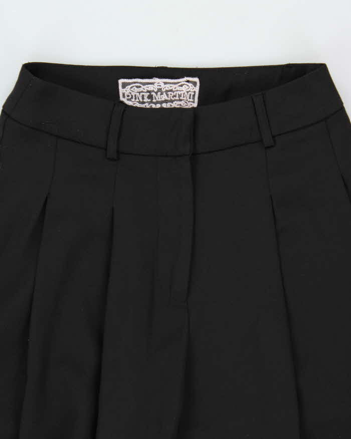 Vintage Pink Martini Women's Pleated Ultra Wide Leg Flared Trousers - W24 L30