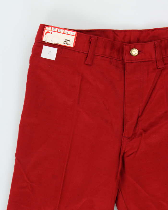 DSWT Vintage 1970s Glove Women's Moleskin Flared Trousers - W30 L34