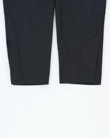 Vintage Lanvin En Bleu Pleated Pinstriped Women's Straight Leg Trousers - W29 L26