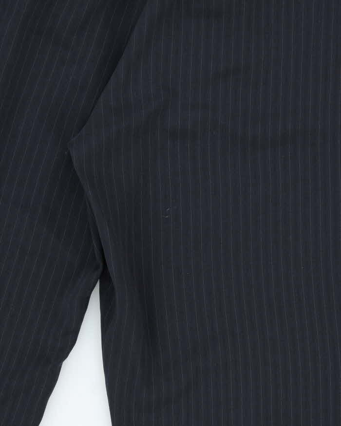 Vintage Lanvin En Bleu Pleated Pinstriped Women's Straight Leg Trousers - W29 L26