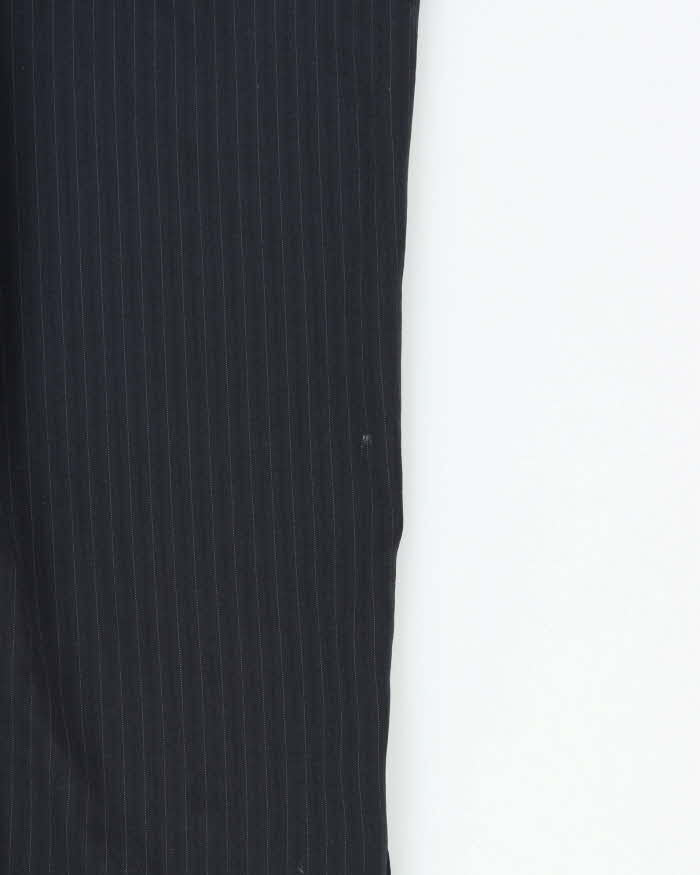 Vintage Lanvin En Bleu Pleated Pinstriped Women's Straight Leg Trousers - W29 L26