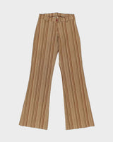 Vintage 1990s AnyTime In LA Low Waisted Women's Striped Flared Trousers - W29 L32