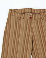 Vintage 1990s AnyTime In LA Low Waisted Women's Striped Flared Trousers - W29 L32