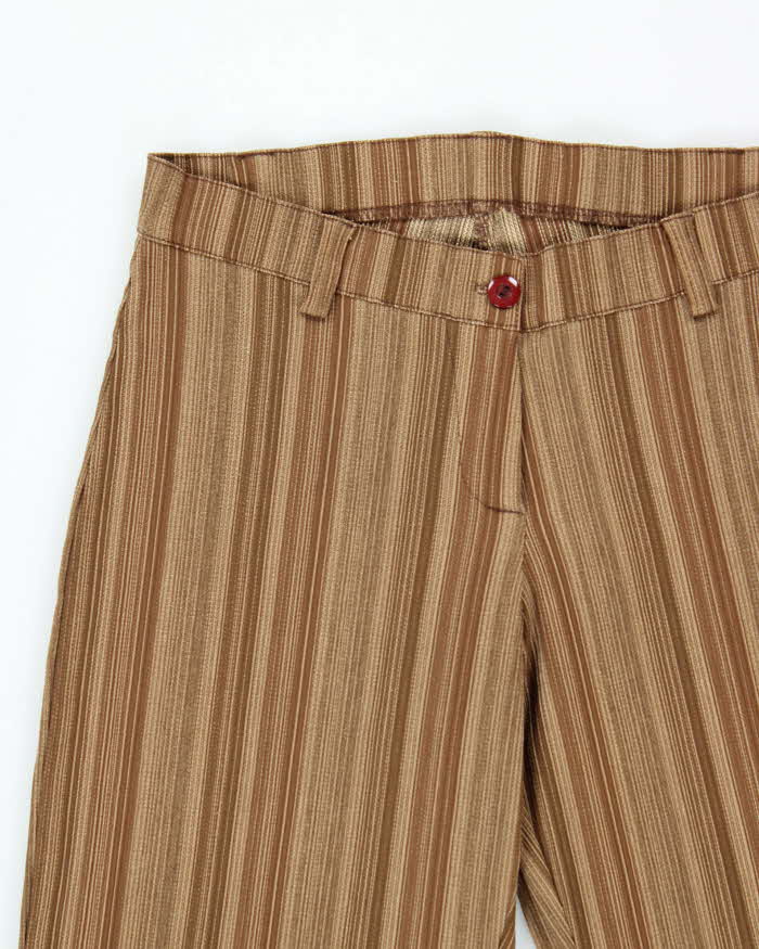 Vintage 1990s AnyTime In LA Low Waisted Women's Striped Flared Trousers - W29 L32
