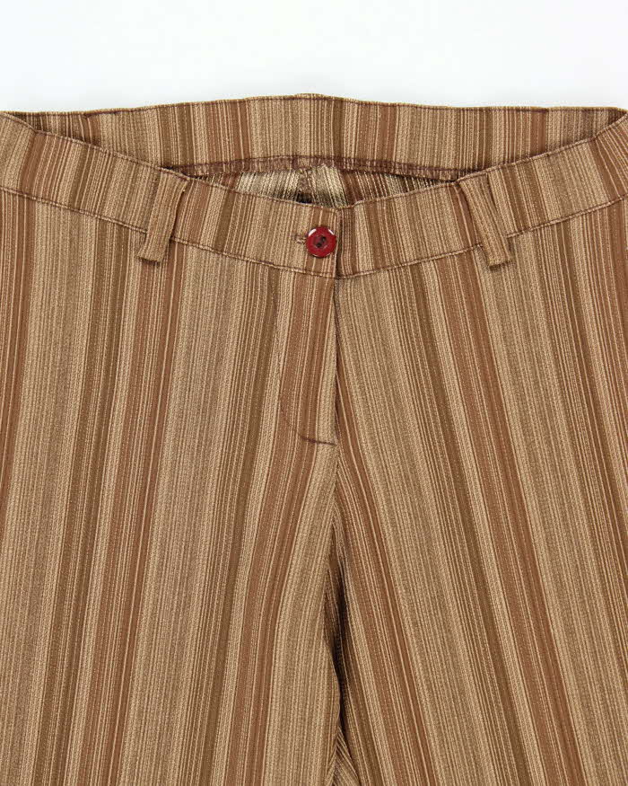 Vintage 1990s AnyTime In LA Low Waisted Women's Striped Flared Trousers - W29 L32