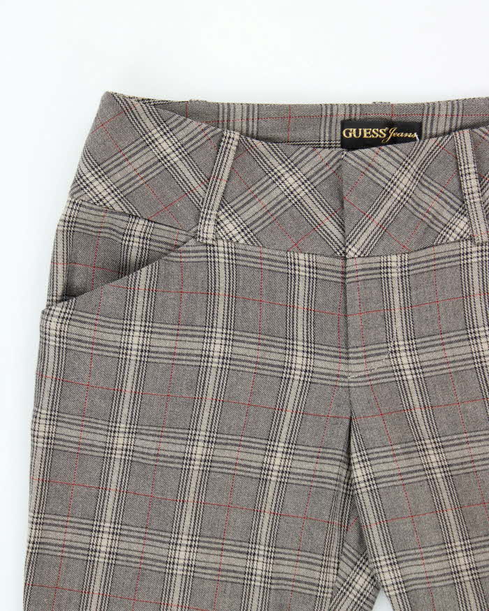Vintage Y2K 00s Guess Glencheck Women's Bootcut Trousers - W32 L30