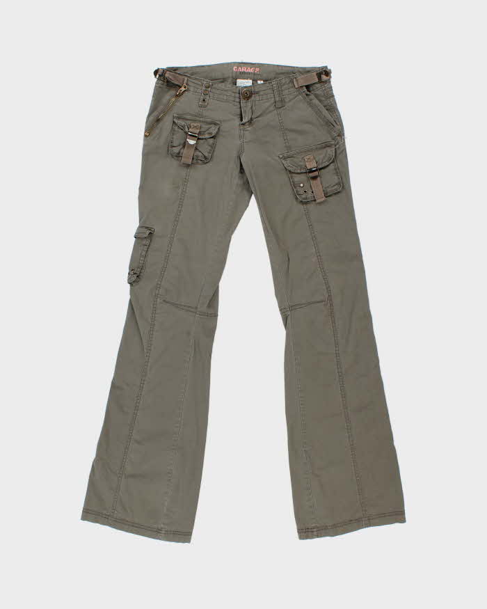 Vintage Y2K 00s Garage Women's Low Rise Bootcut Cargo Trousers - W29 L32