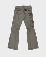 Vintage Y2K 00s Garage Women's Low Rise Bootcut Cargo Trousers - W29 L32