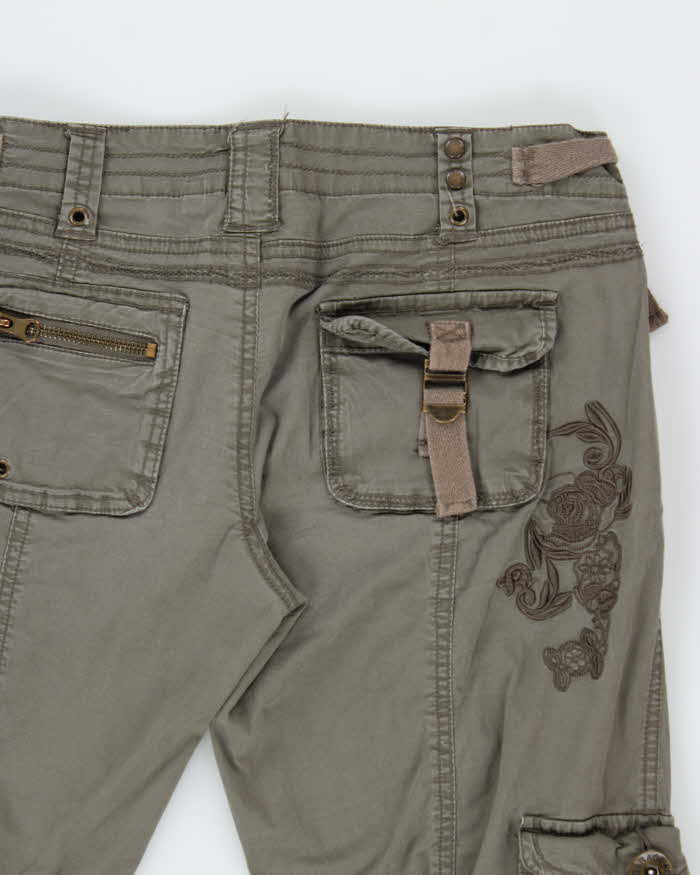 Vintage Y2K 00s Garage Women's Low Rise Bootcut Cargo Trousers - W29 L32