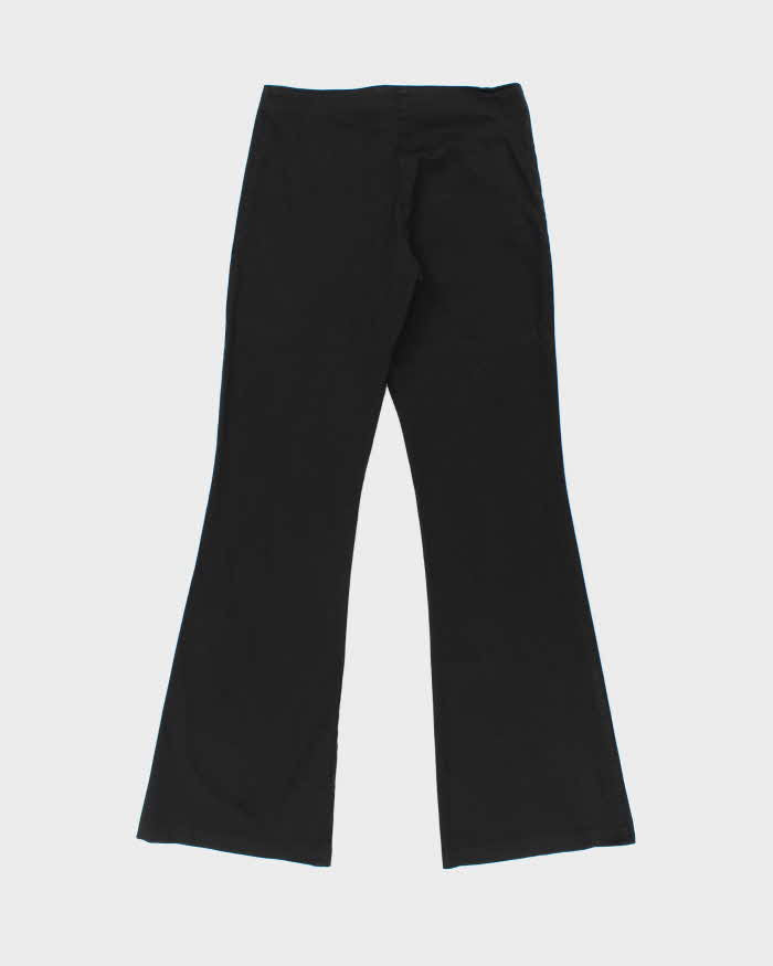 Vintage Y2K 00s Le Chateau Black Cotton Women's Flared Trousers - W28 L32