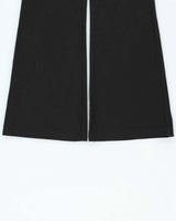 Vintage Y2K 00s Le Chateau Black Cotton Women's Flared Trousers - W28 L32