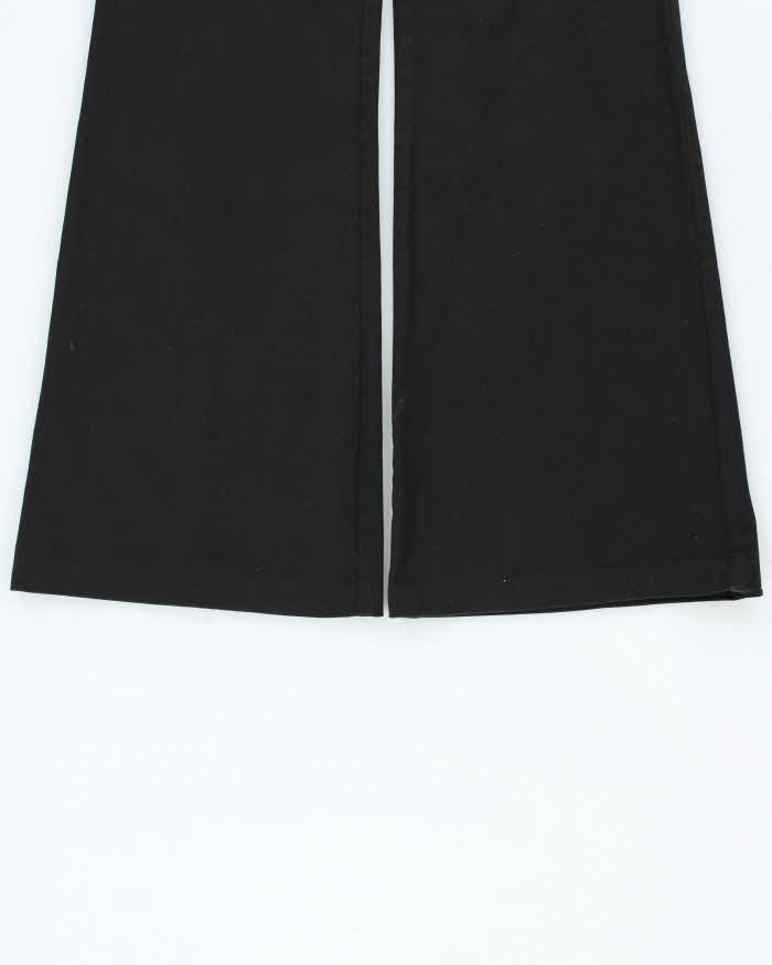 Vintage Y2K 00s Le Chateau Black Cotton Women's Flared Trousers - W28 L32