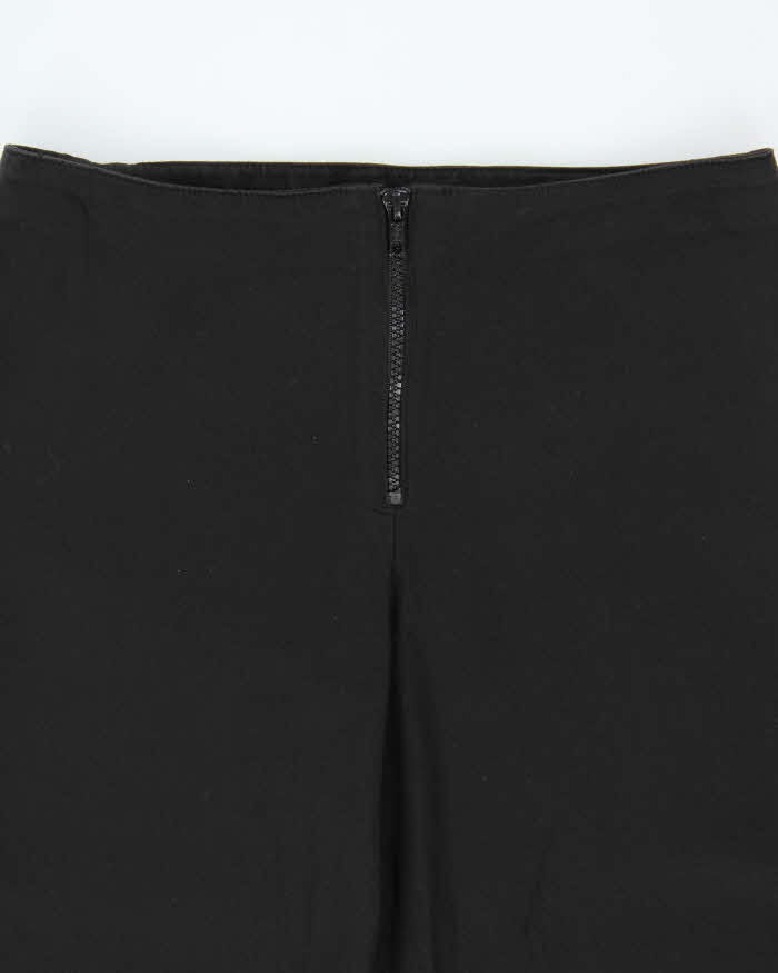 Vintage Y2K 00s Le Chateau Black Cotton Women's Flared Trousers - W28 L32