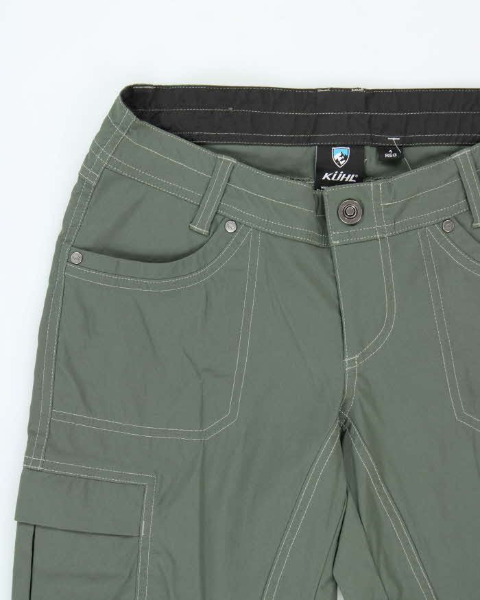 Vintage Khul Women's Khaki Straight Leg Technical Trousers - W28 L30