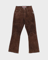 Vintage 1990s Silver Jeans Women's Western Suede Bootcut Trousers - W27 L30