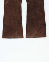Vintage 1990s Silver Jeans Women's Western Suede Bootcut Trousers - W27 L30