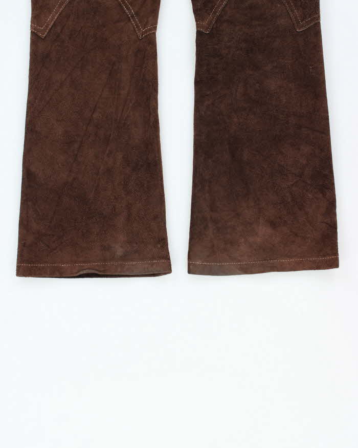 Vintage 1990s Silver Jeans Women's Western Suede Bootcut Trousers - W27 L30