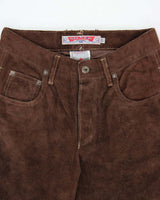Vintage 1990s Silver Jeans Women's Western Suede Bootcut Trousers - W27 L30