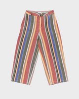 Vintage RVCA Rainbow Pant Striped Women's Wide Leg Denim Trousers - W30 L27