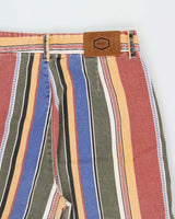 Vintage RVCA Rainbow Pant Striped Women's Wide Leg Denim Trousers - W30 L27