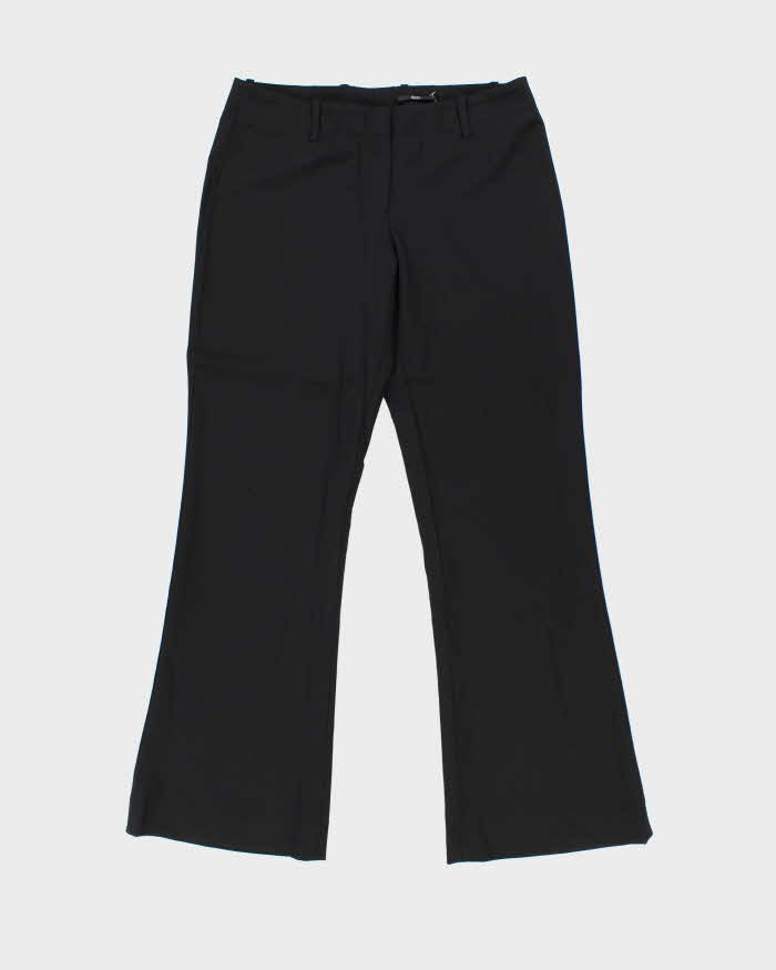 Vintage Hugo Boss Women's Tulia Wool Mid Rise Flared Dress Trousers - W33 L32
