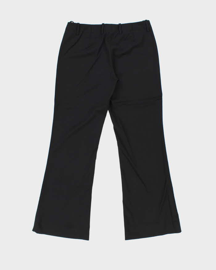 Vintage Hugo Boss Women's Tulia Wool Mid Rise Flared Dress Trousers - W33 L32