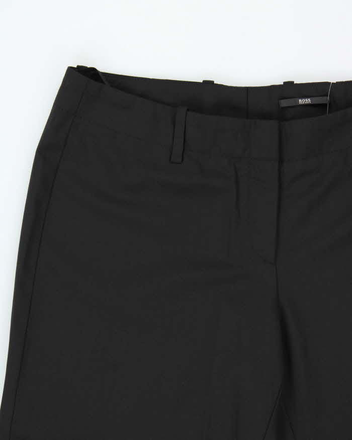 Vintage Hugo Boss Women's Tulia Wool Mid Rise Flared Dress Trousers - W33 L32