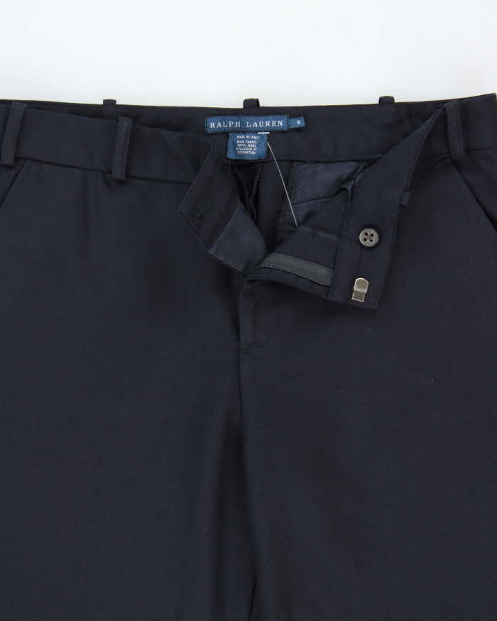 Vintage Y2K 00s Ralph Lauren Made In Italy Women's Wool Striped Wide Leg Trousers - W30 L32