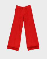 DSWT Vintage 1970s Macont Italy Women's Wool Wide Flared Trousers - W26 L31
