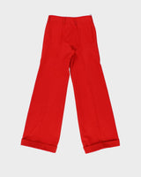 DSWT Vintage 1970s Macont Italy Women's Wool Wide Flared Trousers - W26 L31
