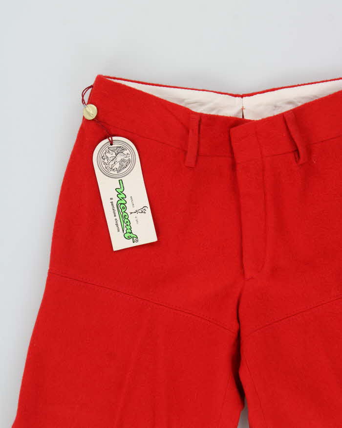 DSWT Vintage 1970s Macont Italy Women's Wool Wide Flared Trousers - W26 L31