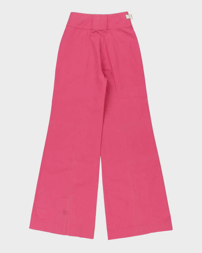 DSWT Vintage 1970s Dona Italy Women's High Waisted Bell Bottom Flared Trousers - W24 L33
