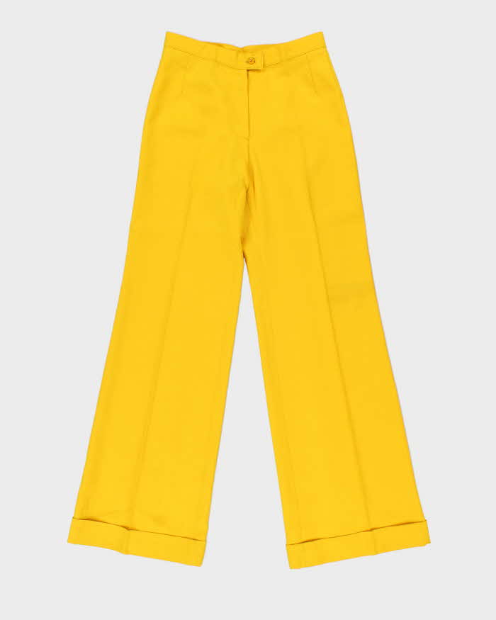DS Vintage 1970s Di Lusso Premiere Italy Women's High Waisted Bell Bottom Flared Trousers - W27 L32