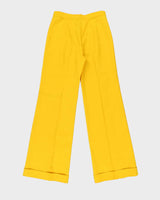 DS Vintage 1970s Di Lusso Premiere Italy Women's High Waisted Bell Bottom Flared Trousers - W27 L32