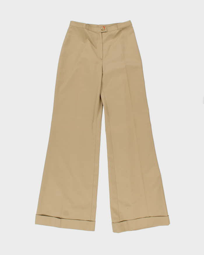 DSWT Vintage 1970s Di Lusso Premiere Italy Women's High Waisted Bell Bottom Flared Trousers - W26 L32