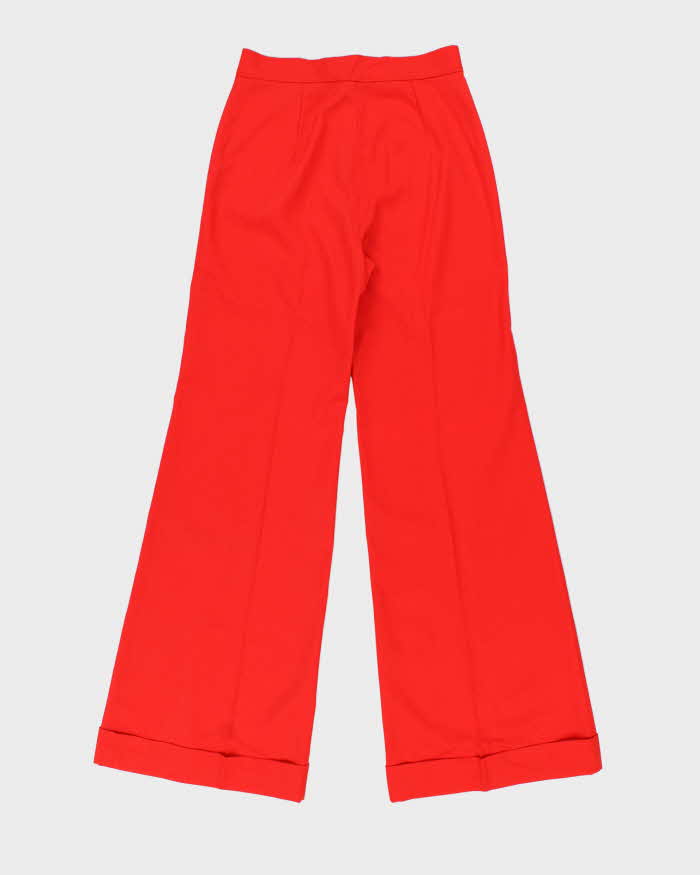 DS Vintage 1970s Sisley Italy Women's High Waisted Bell Bottom Flared Trousers - W27 L32