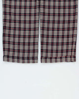 Vintage 1980s Lee Mode Women's Nova Check High Waisted Wool Blend Wide Leg Trousers - W28 L27