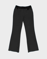 Vintage 1990s Jessrly Velvet Waistband Sparkly Flare Trousers - W28 L32