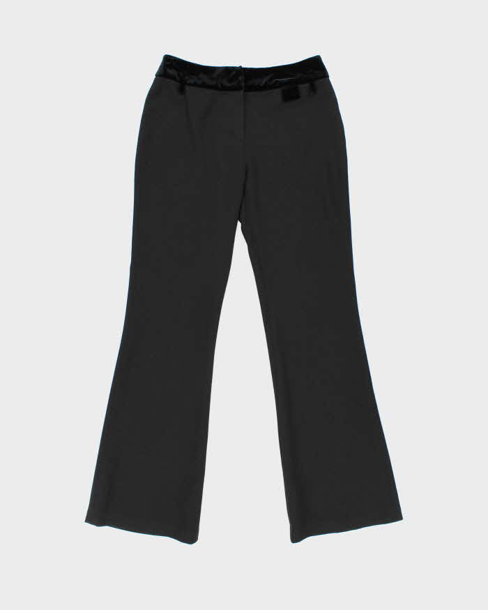 Vintage 1990s Jessrly Velvet Waistband Sparkly Flare Trousers - W28 L32