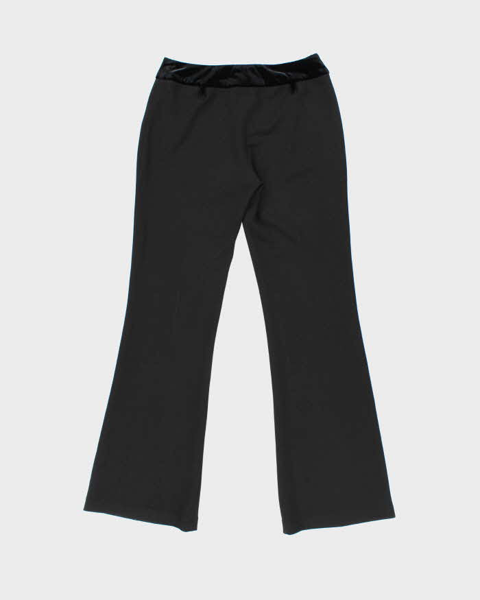 Vintage 1990s Jessrly Velvet Waistband Sparkly Flare Trousers - W28 L32